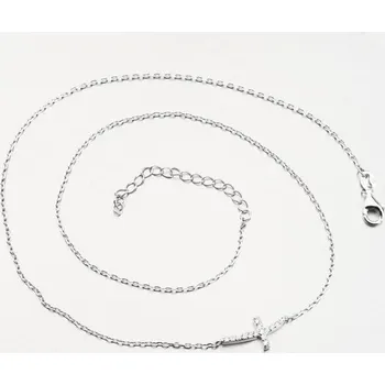 Náhrdelník Dámský náhrdelník stříbro 925 zirkon křížkem SST-15546/47 délka 45 cm