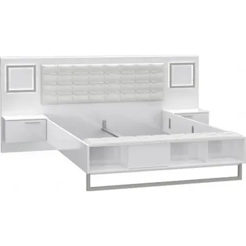 Postel Postel s nočními stolky Nucleus 160x200cm - bílá/lesk