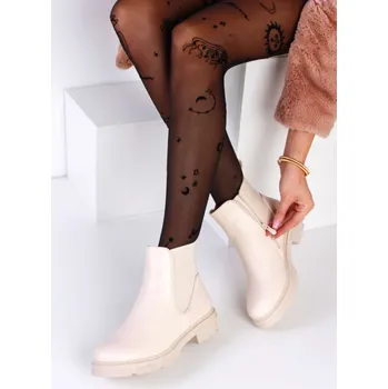 Dámská zimní obuv MODERN WORLD Béžové kotníkové boty MD7363-2BE Velikost: 38