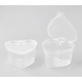 Plastové srdíčko - box, s víčkem, 5x5 cm, 1 kus