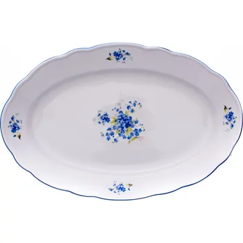 Český porcelán, a.s., Dubí Mísa ovalná, 35 cm, pomněnky, Český porcelán Dubí