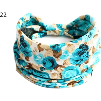Čelenka Široká bavlněná čelenka do vlasů - turban Barva: 22