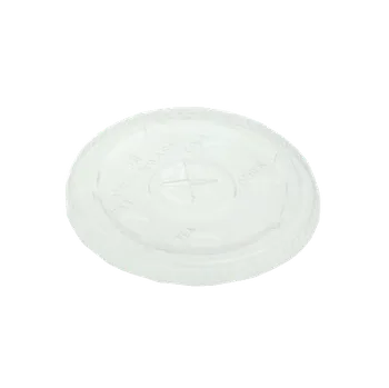 Jednorázové nádobí EcoPack Víčko EKO PLA O95 mm ploché s otvorem k 500 ml 50 ks Balení: 100