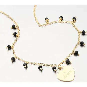 Náhrdelník Dámský náhrdelník stříbro 925 zlacený s krystaly N1900839-2464-SLX délka 42 cm