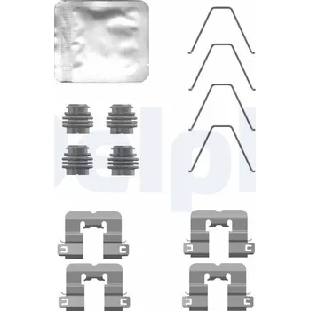 Přislušenství brzdového systému Sada příslušenství, obložení kotoučové brzdy DELPHI LX0763