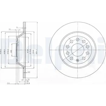 Brzdový kotouč Brzdový kotouč DELPHI BG3956C