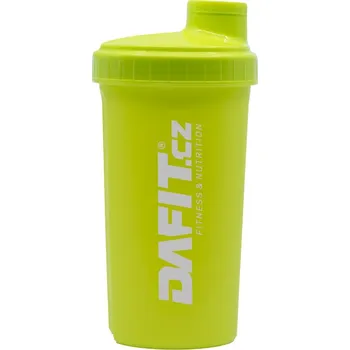 Dafit Šejkr 700 ml neon žlutá neprůhledná, bílé logo
