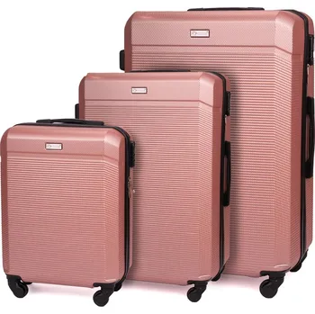 Sada cestovních kufrů STL945 pudrově růžové barvy