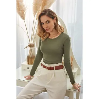 Triko dlouhý rukáv "U" výstřih Latynka 8056/8057 barva: oranžová-cihlová, velikost: XL/XXL