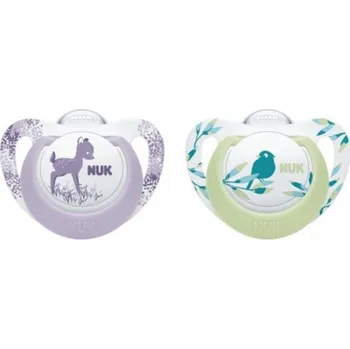 dudlíky Nuk Dudlík Genius Color Silikon 0-6 m 2 ks šedá