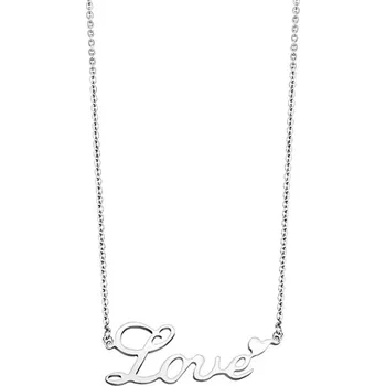 Oblečení a móda Dámský náhrdelník ocel nápisem love SSPMHBJ-156636-ST délka 45 cm