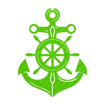 Samolepící dekorace SAMOLEPKA Kotva 005 pravá s kormidlem (58 - 3D karbon zelený kawasaki) NA AUTO, NÁLEPKA, FÓLIE, POLEP, TUNING, VLASTNÍ TEXT, TISK, AUTOSAMOLEPKY.cz, POLEPY, OBRÁZEK, LOGO, SAMOLEPKY