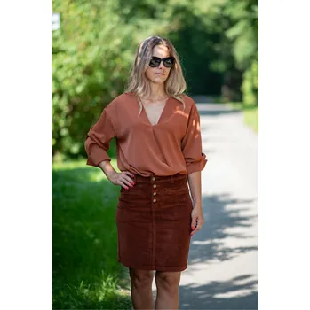 Dámská halenka Halenka Unika Paris 2905 barva: hnědá-camel, velikost: L