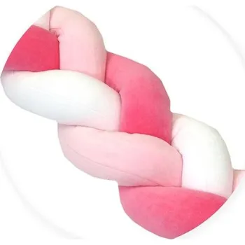 mantinel do postýlky Amy Velurový mantinel do postýlky cop růžová bílá fuchsie 210 cm