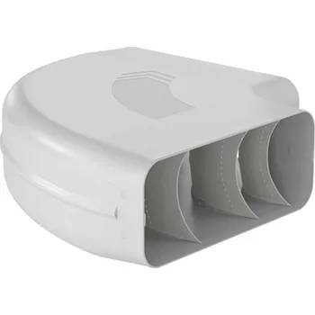 Domácí spotřebič Airforce P-RBH 150 - koleno horizontální 90° s vodícími lamelami, světle šedá