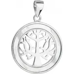 Stříbrný přívěsek se zirkony v bílé barvě strom života 14002.1