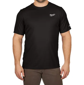 Triko do teplého počasí MILWAUKEE s krátkým rukávem – černé - S