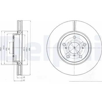 Brzdový kotouč Brzdový kotouč DELPHI BG4236C
