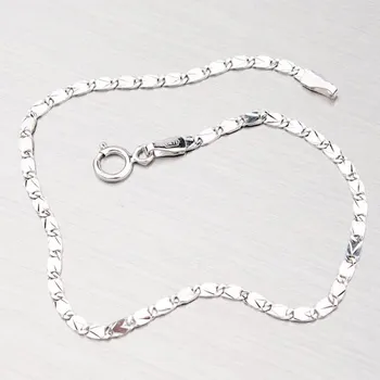 Náramek Dámský náramek bílé zlato 585 gravírovaním 44-1244 délka 18 cm