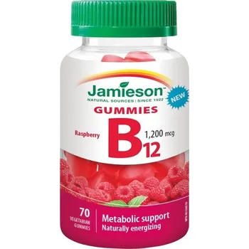 Jamieson Vitamín B12 Gummies Raspberry 1200 mcg 70 pastilek