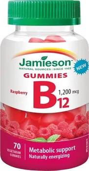 Jamieson Vitamín B12 Gummies Raspberry 1200 mcg 70 pastilek