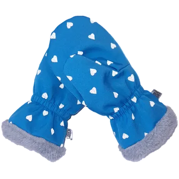 Rukavice Dětské rukavice Fantom modré RUK 0406 SOFTSHELL s kožíškem- 2023 Barevná varianta: 3