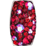 Stříbrný přívěsek s krystaly Swarovski červený obdélník 34194.3 cherry