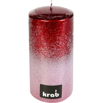 Svíčka Svíčka válec Grace 70x150 mm - metalická červená