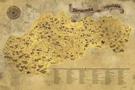 Giftio Stírací mapa Slovenska Deluxe 60 x 90 cm