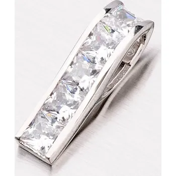 Šperk Dámský přívěsek bílé zlato 585 zirkon 13-035