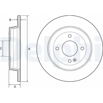 Brzdový kotouč Brzdový kotouč DELPHI BG4564