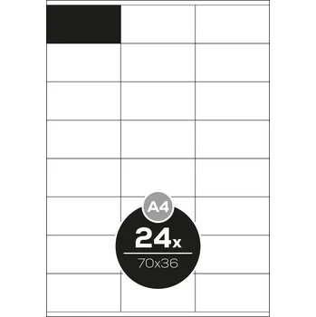 Samolepící etiketa Etikety Soto label 70 x 36 mm, bílé (1124)