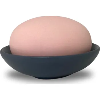 Aroma lampa LENYK vonný kámen vlastní varianta bezpečné aromalampy matná miska Vyberte barvu kamene: růžový, Vyberte barvu misky: šedá - vonnekameny.cz