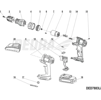 Řazení na kolo Řazení rychlostních stupňů DEDRA XDED7883.13