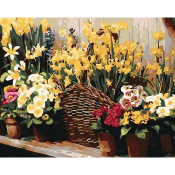 Hračka Diamondi Diamantové malování - SPOUSTA KVĚTIN Rozměr: 40x50 cm, Rámování: bez rámu a bez vypnutí plátna