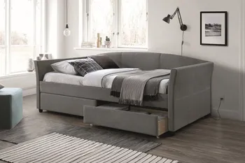 Postel Čalouněná postel Lanta 90 x 200 cm šedá