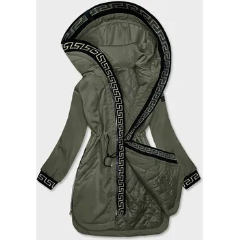 Dámská cargo bunda Bunda pro ženy v khaki barvě s ozdobnou lemovkou 8576 SWEST, odstíny zelené M (38) i392_21475-47