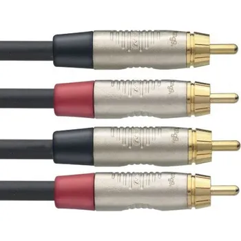 Audio kabel Stagg NTC3CR, kabel RCA/RCA, 3m