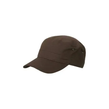 Pokrývka hlavy Myrtle beach Military čepice MB095 Dark Brown one size