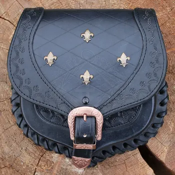 Špulák Kožená brašna na opasek Fleur de Lys