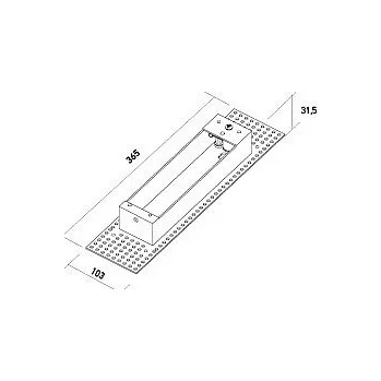 Příslušenství pro svítidlo Arelux Zápustná krabička s mikrometrickým úchytem SMCKS02TDB pro lišty z řady XCLICK SURFACE