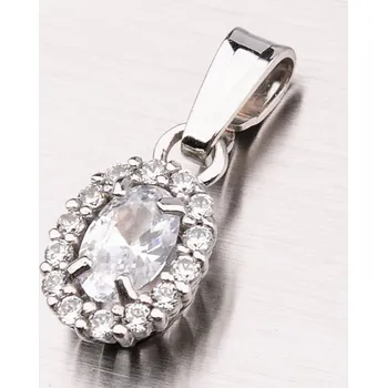 Přívěsek Dámský přívěsek bílé zlato 585 zirkon 13-236