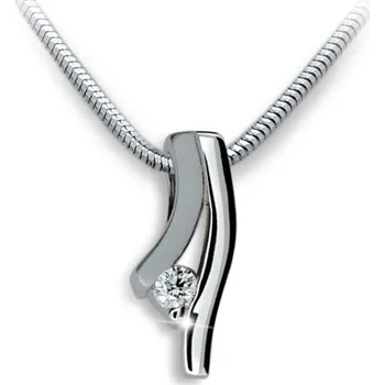 Oblečení a móda Dámský přívěsek přírodní diamant 0.085 ct G/SI DF1730 délka řetízku 42 cm