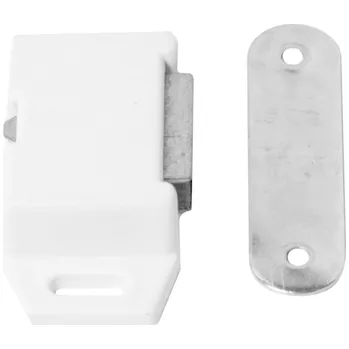 Nábytkové kování DOMINO Nábytkový magnet s protiplechem CL3110 14x46 mm bílý (2 ks.)