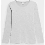 4F 4FAW23TLONF167 COLD LIGHT GREY MELANGE Dámské tričko US S 4FAW23TLONF167 CO LI GREY MEL