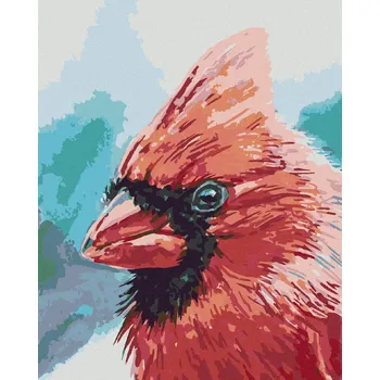 Hračka Diamondi Diamantové malování - PTÁK KARDINÁL Rozměr: 40x50 cm, Rámování: bez rámu a bez vypnutí plátna