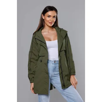 Dámská cargo bunda Tenká bunda pro ženy v khaki barvě s podšívkou RN6 SWEST, odstíny zelené S (36) i392_21485-46