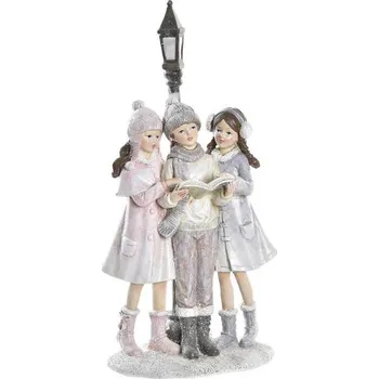 Soška "DĚTI POD LAMPOU" 14x8.5x28.5cm