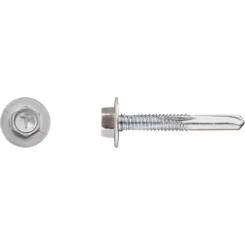 Vrut RAWLPLUG Šroub samovrtný ONP do kovu max 12 mm, HEX talířová hlava- zinek bílý Varianta: 5,5 x 32 mm