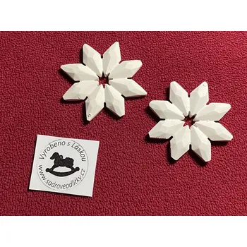 Vánoční dekorace HandMade by VeJa Sádrový odlitek - vánoční hvězda ll. k zavěšení
